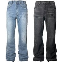 Summer Thin American High Street Vibe Washed Holes Trendy Brand Loose Straight Casual Trousers