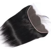 13×4 Lace Frontal Transparent Pre Plucked Straight Human Hair 1 Pc Packing Ear To Ear Lace Closures For Black Women