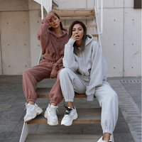 warm hoodie pants set Oversized tracksuit tracksuit set