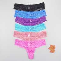 5pcs lots Thongs Panties Sexy Underwear Transparent Lace Seamless Tangas Strings Dropshipping Low Rise Underwear