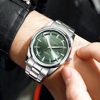CHRONOS Luxury Quartz Watch Waterproof Date Luminous Wristwatch Stainless Steel Watches Male Clock Sports