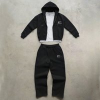Sportswear Tracksuit Stylish Hoodie 2 Piece Set Casual Warm Wide Leg Pants