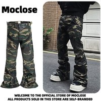 Clothing Moclose American Street Fashion Brand Splicing Camouflage Loose Wide Leg Flared Casual Motorcycle Overalls