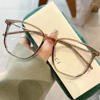 Sunglasses Retro Ultra light TR90 Anti Light Female Fashion Exquisite Brand Casual Metal Frame Flat Glasses