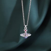 Arrival Empress Saturn Crystal Ball Necklace Colorful Rhinestone O Premium Sweater Chain