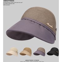 2024 Internet celebrity Hepburn style duck tongue sunshade children's summer outing showing face, small fisherman's straw hat, can tie ponytail