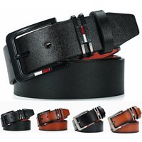VOOTHOST Belt for Men Brand Design Leather Classical Alloy Pins Buckle Waist Belts Punk for Jeans Leisure Waistband F0047