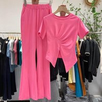 slim sweet wide leg pants two piece suit