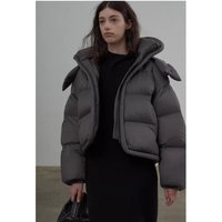 Oversized Puffer Jacket – Streetwear Hooded Coat Stand Collar 