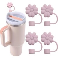 Flower straw cover solid soft silicone silicone straw cap hot sale food grade silicone dust cap anti fouling cover