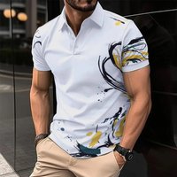 Summer Casual Short Sleeved Polo Shirt Button Down Collar Fashionable T shirt 5XL