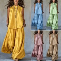 Fashion Loose Pants Two Piece Set Style Solid Casual Autumn Summer Arrival