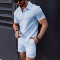 Clothing fashion short sleeved shirt shorts sports leisure beach two piece suit