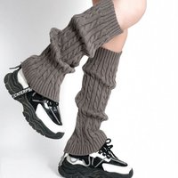 Leg covers women twist y2k hot girl autumn and winter solid color pile socks warm leggings long tube covers women socks