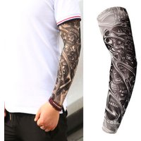 XinWq Unisex Stretchy UV Protection Cycling Outdoor Slip On Tattoo Arm Sleeve