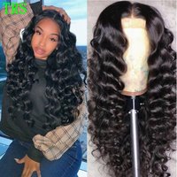 Natural long curly women’s wig, synthetic fiber front lace headband, T-shaped small hand hook