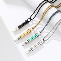 Women’s & Men’s Jewelry – Stainless Steel Aromatherapy Necklace With Whistle & Cotton Core For Yoga, Meditation, Stress Relief, Mindfulness