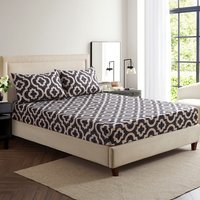 Moroccan Floral 3D Printed Polyester Bed Skirt With Elastic Hem - Twin/Twin XL/Full/Queen/King Size Options