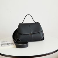 French-style Lychee-patterned Light-luxury Pleated Smile Large-capacity Niche Shoulder And Crossbody Bag, Fashionable