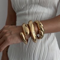 Fashion Hand Jewelry Exaggerated Trendy Alloy Smooth Bracelet Design Sense Spring Open Bangle