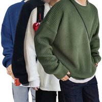 "Y2K Streetwear Oversized Knit Sweater Loose Fit Casual Pullover & "