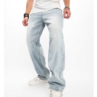 Men's Clothing street BIKER JEANS trendy brand Maliu high street men's jeans loose wide leg straight pants for men