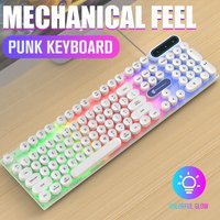 Hot selling punk version of office game, wired keyboard, desktop computer, laptop, mechanical touch, luminous key