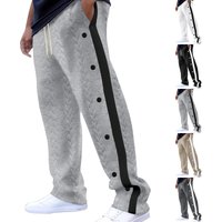 Clothing autumn textured jacquard trousers single breasted patchwork loose large casual pants versatile sweatpants