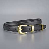 Genuine Leather Women's Alloy Needle Buckle Thin Waistband With A High-end Sense, Fashionable And Versatile Decorative