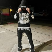 Clothing Sweatshirt 2024 Spring Street Gothic Letter Foam Printed Hoodie Casual Loose Sweatshirt