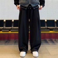 Clothing drape straight casual pants autumn winter cleanfit long pants Korean version loose wide leg pants