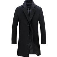 Clothing Woolen Coat Korean Style Slim Mid Length Windbreaker Woolen Coat