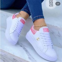 Shoes Large Size Women's Casual Shoes With Thick Sole Round Toe Synthetic Upper Small Bee Decoration
