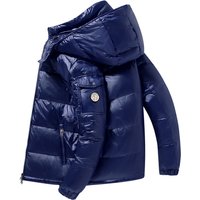 Men’s Clothing Wholesale Cross Border New Foreign Trade Down Jacket Short Shiny Men And Women Winter Warm Super Thick White Duck Down Couple Jacket