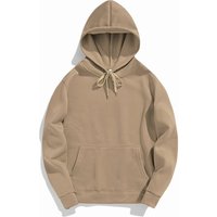 Men's Clothing retro pure cotton sweater jacket pullover solid color large size hoodie