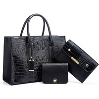 Shoulder Bag Newly Launched High-quality Handbag With Crocodile Pattern Fashionable And Large-capacity Three-piece Bag
