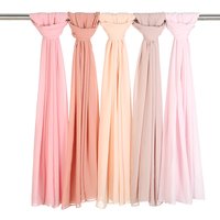 Scarves Monochrome Pearl Chiffon Bubble Scarf Gauze Long Scarf Solid Malaysian Headscarf Scarf YW16