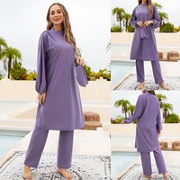 Clothing Arab Full Coverage Diving Surfing Conservative Swimsuit Three Piece Suit Sunscreen Long Sleeved Split Swimsuit