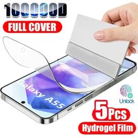 5Pcs Soft Hydrogel Film A17 A16 A26 A36 A56 A15 A35 A55 A54 A50 A70 Screen Protector Samsung A07 A06 Not Glass
