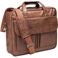 Genuine Leather Laptop Bag 17.3 Inch Business Messenger Satchel Briefcase Computer Handbag Work