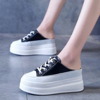 Baotou Half Slippers 2021 Summer Slippers ins Lazy Shoes Thick soled Heightened Sandals