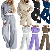 Clothing Autumn Winter Style Splicing Popular Hooded Sweatshirt Two Piece Casual Suit