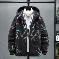 Clothing large cotton clothing autumn winter hooded loose cotton clothing camouflage two cotton cotton jacket