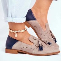 Winter 2020 Autumn Punched Tassel Fashion Single Shoes