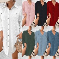 Women’s UPF Sun Protection Shirt – Button-Up Beach Cover-Up (One Size, Lightweight & Stylish)