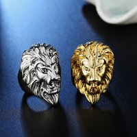 Newland Lion Head Ring Men’s Jewelry