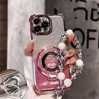 Luxury Bead Bracelet Ring Shockproof Case Samsung A36 A16 A06 A15 A25 A35 A55 A14 A24 A34 A54 A05 Glitter Stand Holder Cover