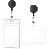 PVC Waterproof ID Card Holder ID Lanyard Easy To Pull Buckle Retractable Easy To Pull Badge Buckle