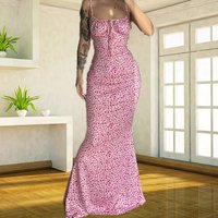 Clothing Summer Hot Products Small Floral Suspender Long Dress
