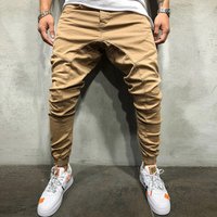 s Cargo Pants Joggers Hip Hop Drawstring Elastic Waist Slim Fit Casual Trousers Sweatpants High Quality Clothing